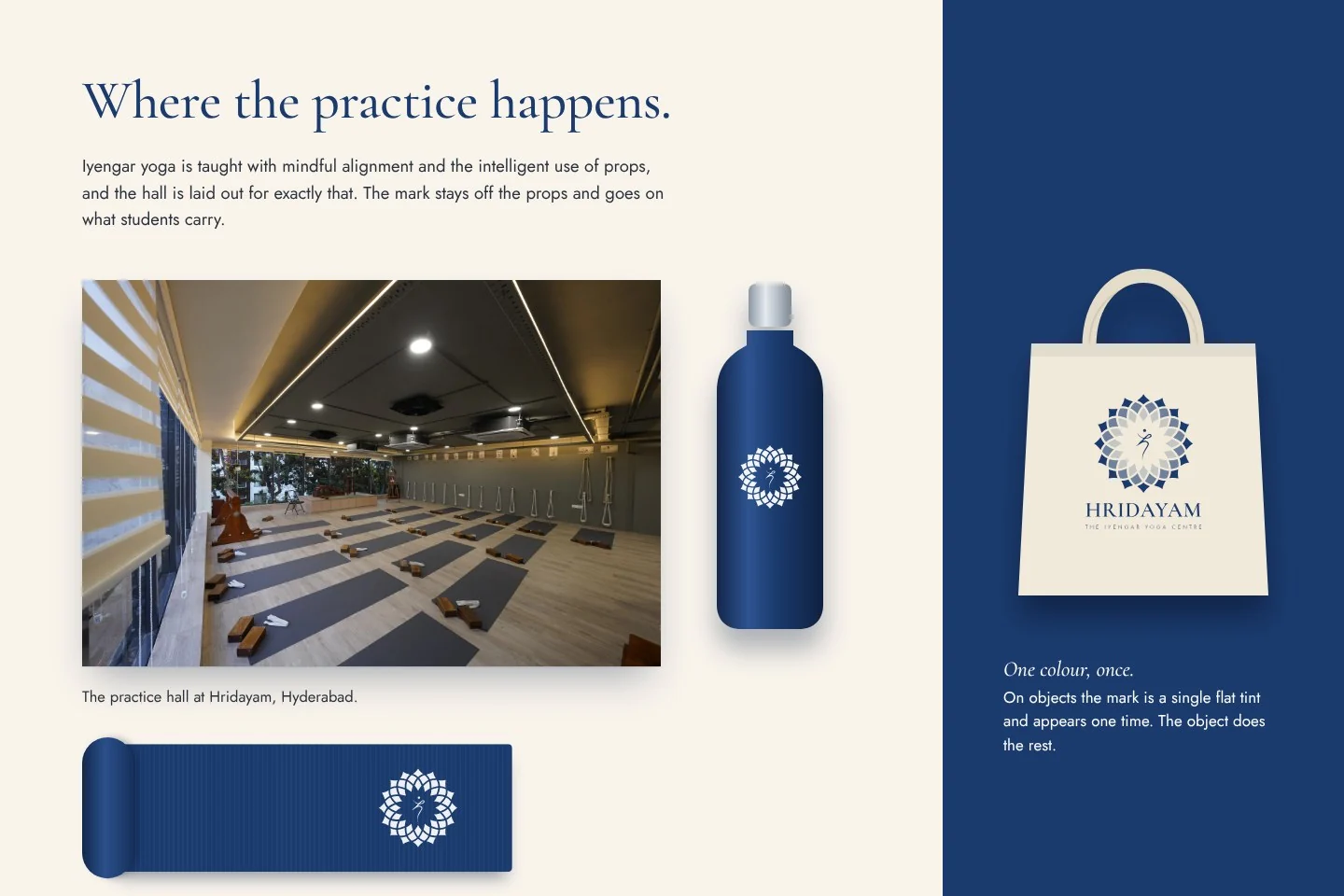 In the studio: a page of the brand book