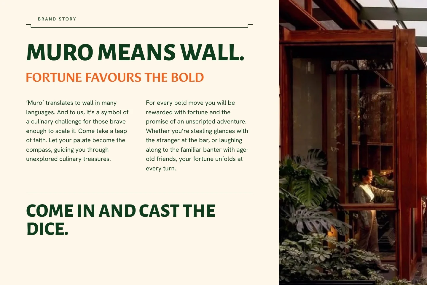 Brand story: a page of the brand book