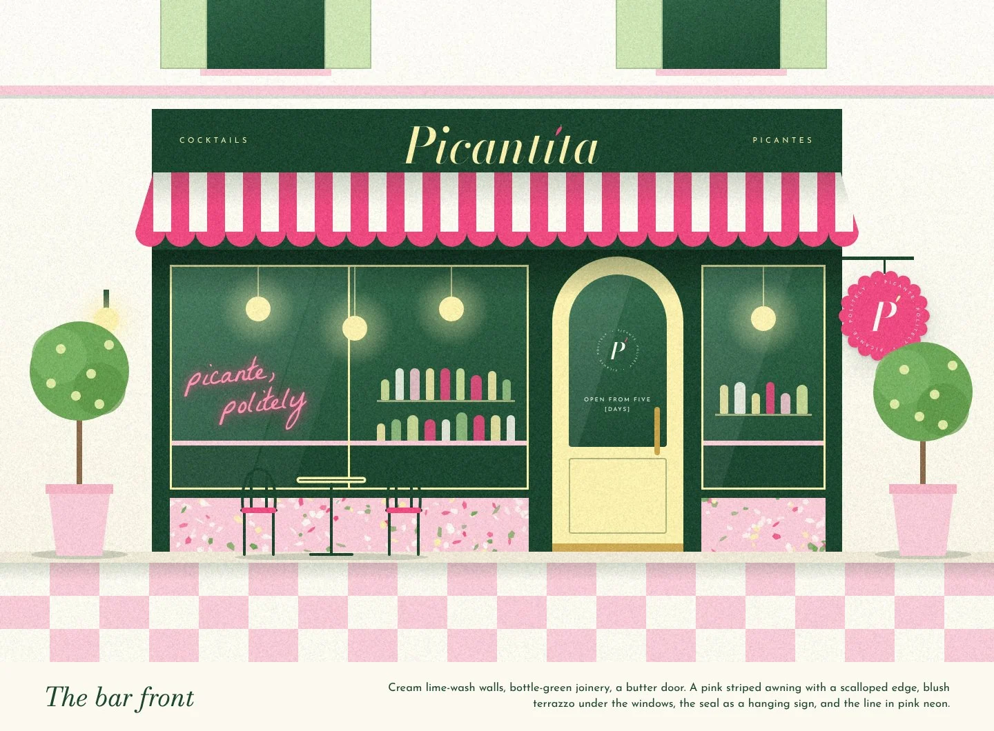 Picantita: the bar front