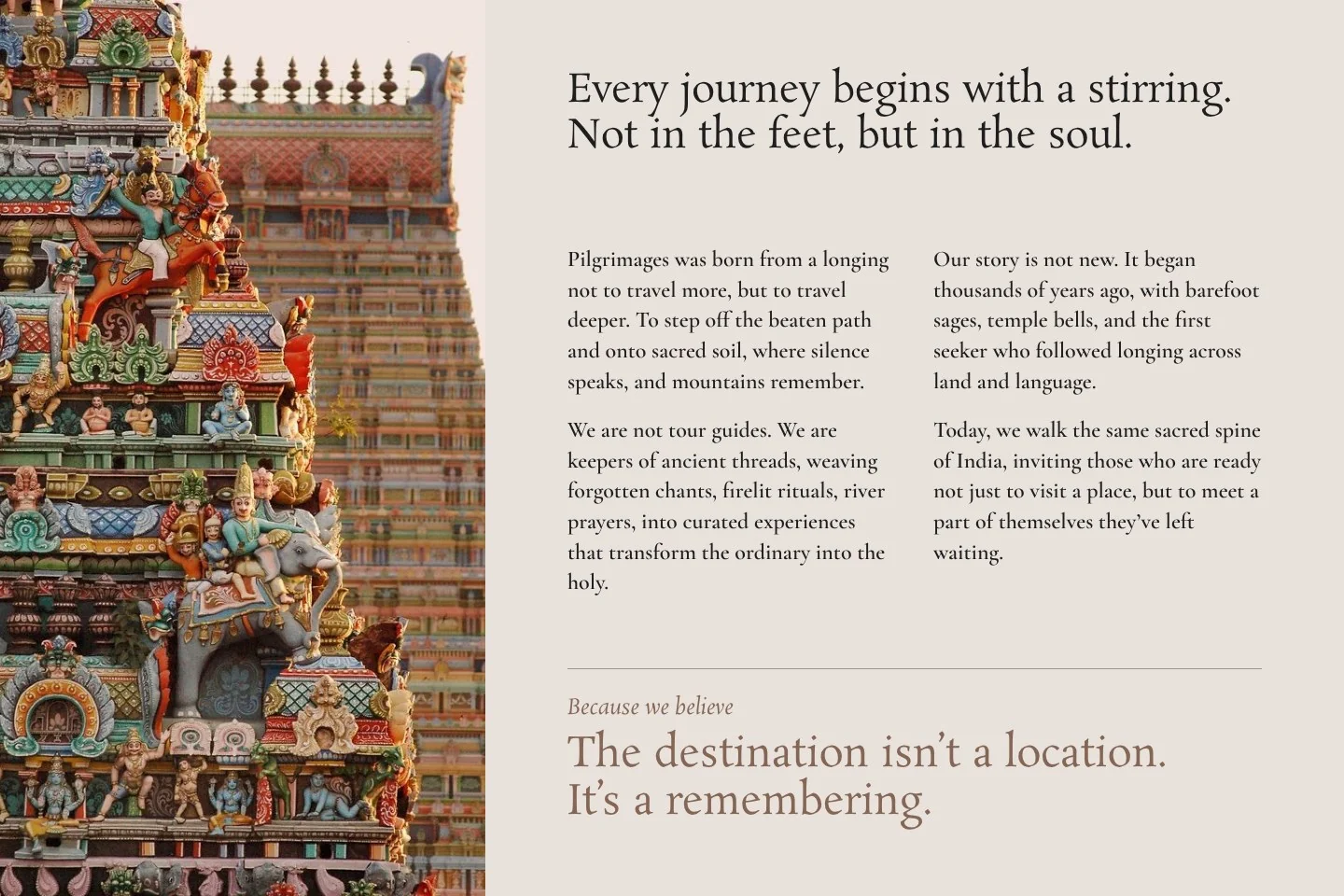 The story: a page of the brand book