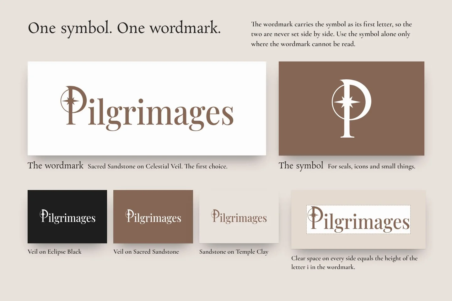 Symbol and wordmark: a page of the brand book