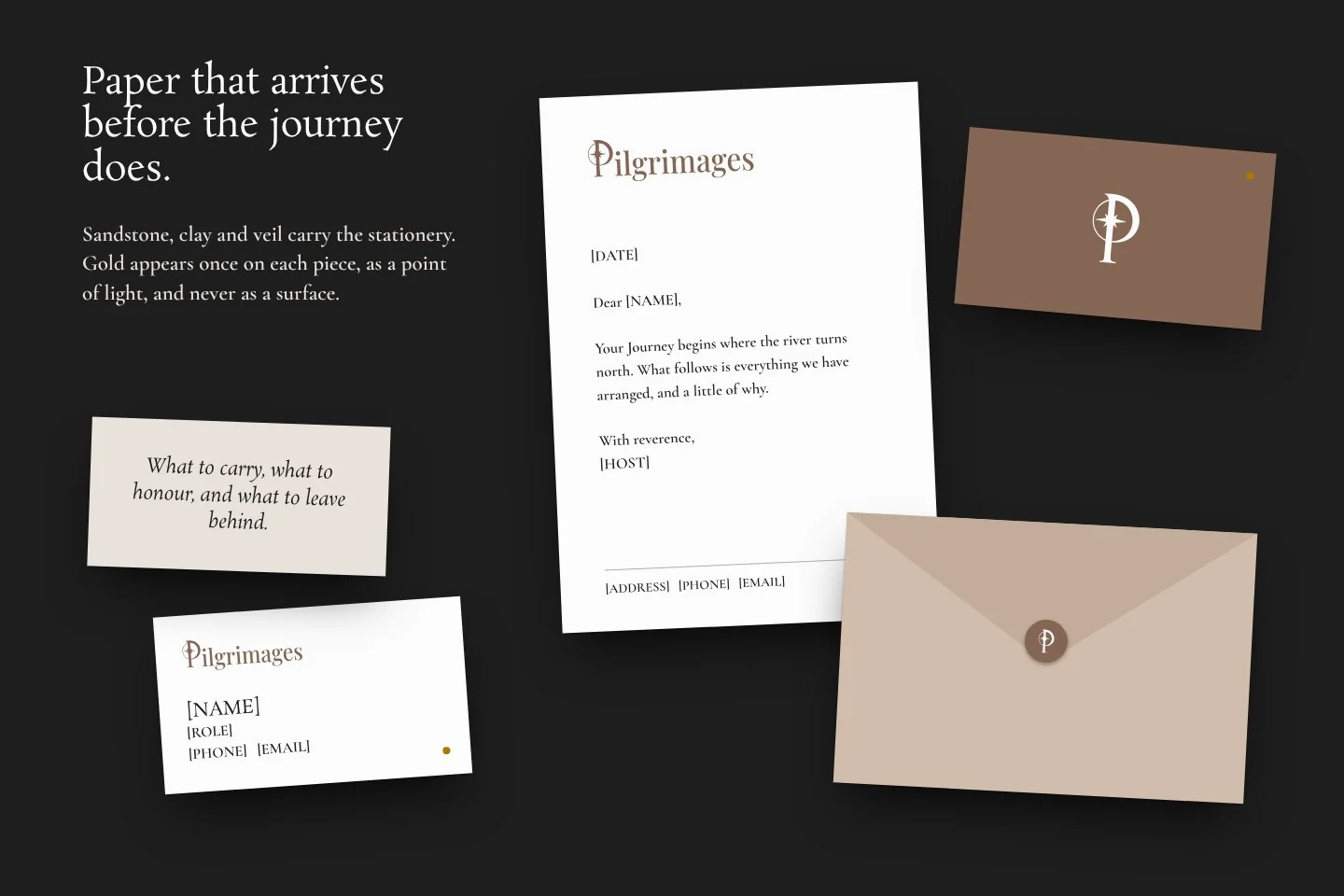 Stationery: a page of the brand book